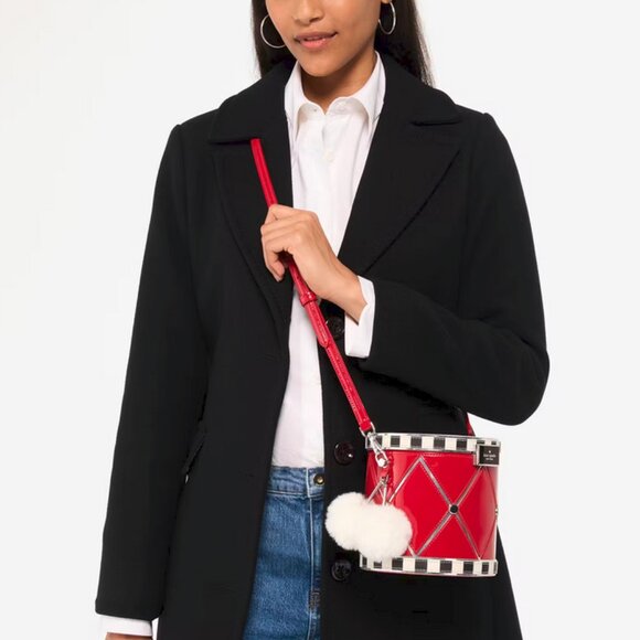 Kate Spade Oh What Fun 3D Toy Store Drum Clutch Satchel Crossbody Novelty NWT - Picture 3 of 10